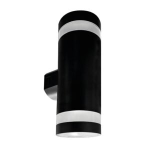 Aplique LED de pared SYLVANIA Antar doble 18W negro, luz arriba y abajo, cálida 3000K, IP65