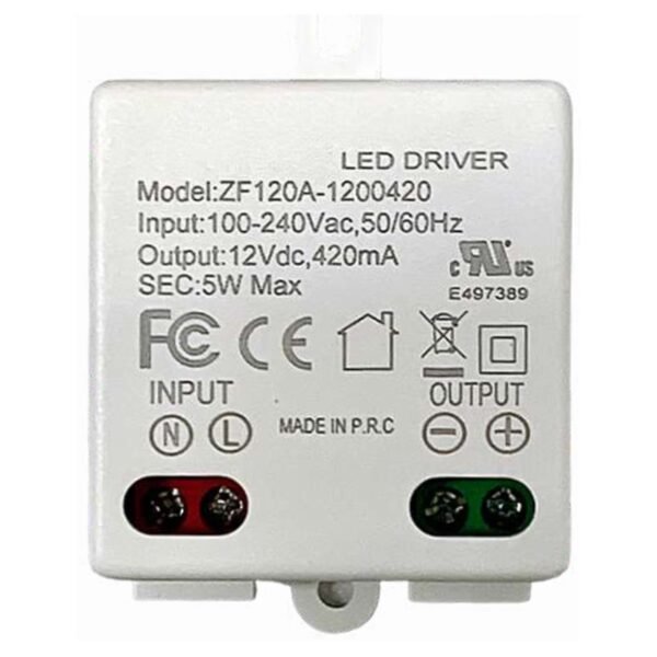 driver-led-12vdc-5w-excell Driver LED transformador 12V DC 5W Excell